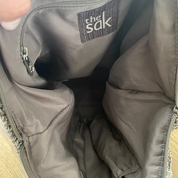 The Sak Bag Mutlicolor Stripe Woven Crochet Shoulder Bag Zip Closure Purse Bag - Picture 2 of 12